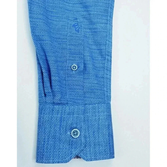 Robert Graham Size Small Classic Mens Linen Blend Brixton Embroidered Logo Shirt - Picture 6 of 10